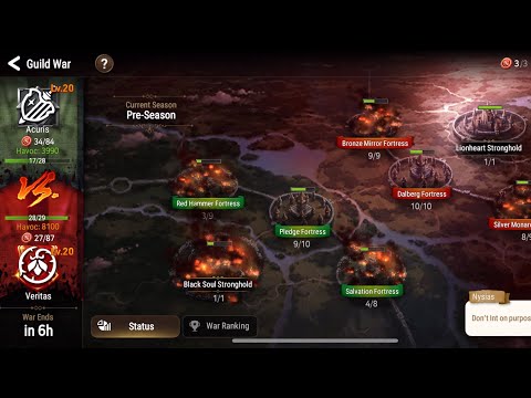 Guild War Battle Against Veritas + testing out Buffed Little Queen Charlotte in Epic Seven