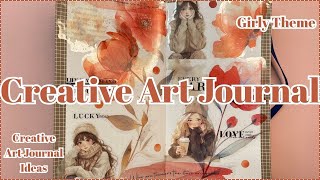 CREATIVE ART JOURNAL | CREATIVE ART JOURNAL IDEAS | GIRLY THEME