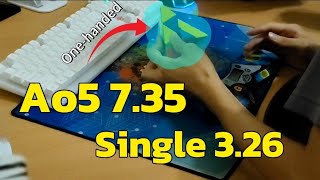 Pyraminx One-handed  single 3.26 with a Ao5 7.35!!!