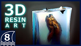 DIY. Making beautiful and perfect paintings 3-D with resin art [ Diorama / thalassophobia ]