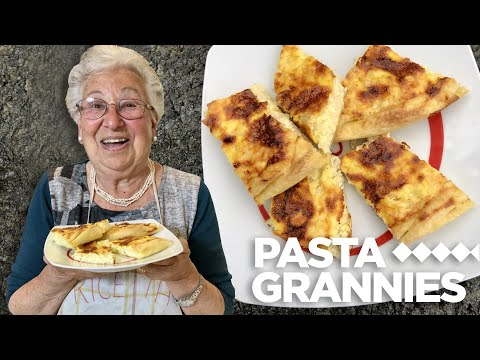 91yr old Giannina makes a Ligurian cheesy rice pie! | Pasta Grannies