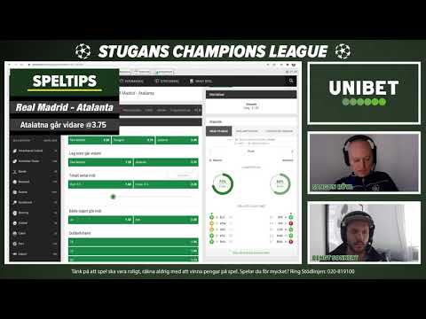 Speltips Real Madrid - Atalanta | Tisdag 16/3