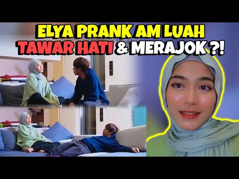 ELYA PRANK AM LUAH TAWAR HATI & MERAJOK ?!!