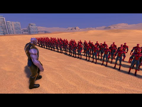 THANOS vs 100 SPIDERMAN - Ultimate Epic Battle Simulator | UEBS