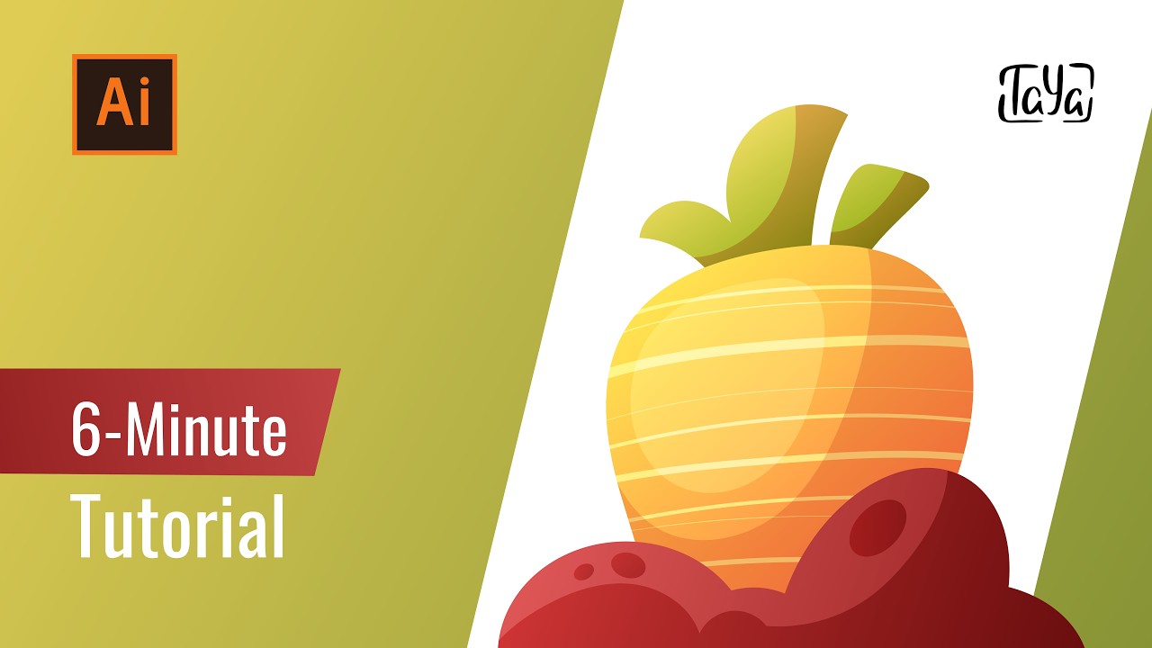 Stylized Carrot Vector Illustration | Illustrator Tutorial