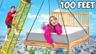 OVERNIGHT IN THE WORLD'S MOST DANGEROUS BED!!