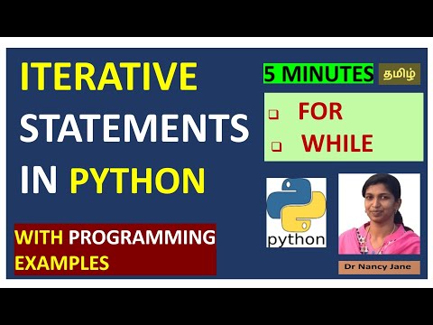 For While Loop In Python Tamil Iteration In Python Tamil