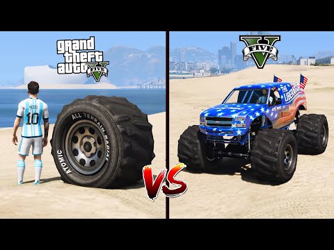 GTA 5: Monster Truck vs Monster Wheel Mod - Who Wins?