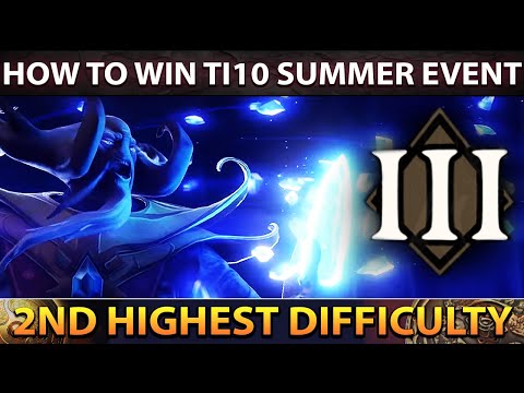 HOW TO EASY WIN TI10 SUMMER EVENT 2nd HIGHEST DIFFICULTY - BEST STRATEGY FOR AGHANIM'S LABYRINTH