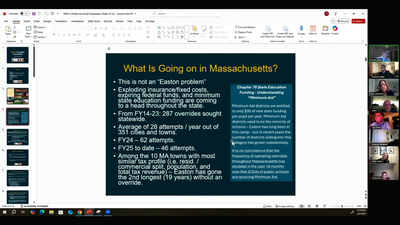 Finance Committee Meeting 3/04/25