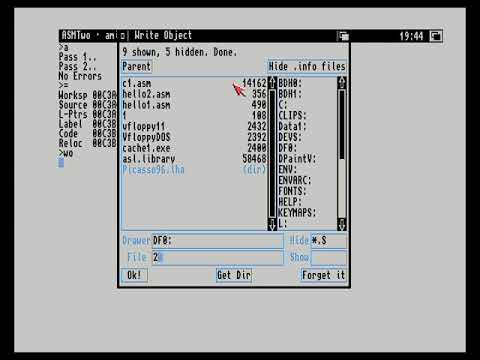 The shortest Amiga Hello World! in assembler 52 bytes long !