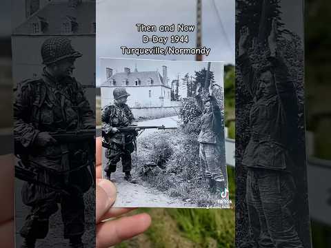 Then and Now! 101st Airborne Division in Normandy during D-Day! #dday #normandy #history #ww2 #1