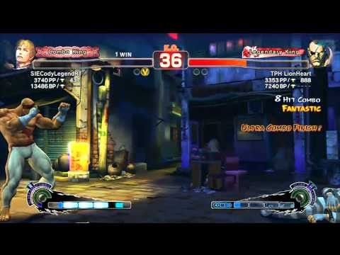SSF4 AE: SIECodyLegendRT (Cody) VS TPH LionHeart (Sagat)