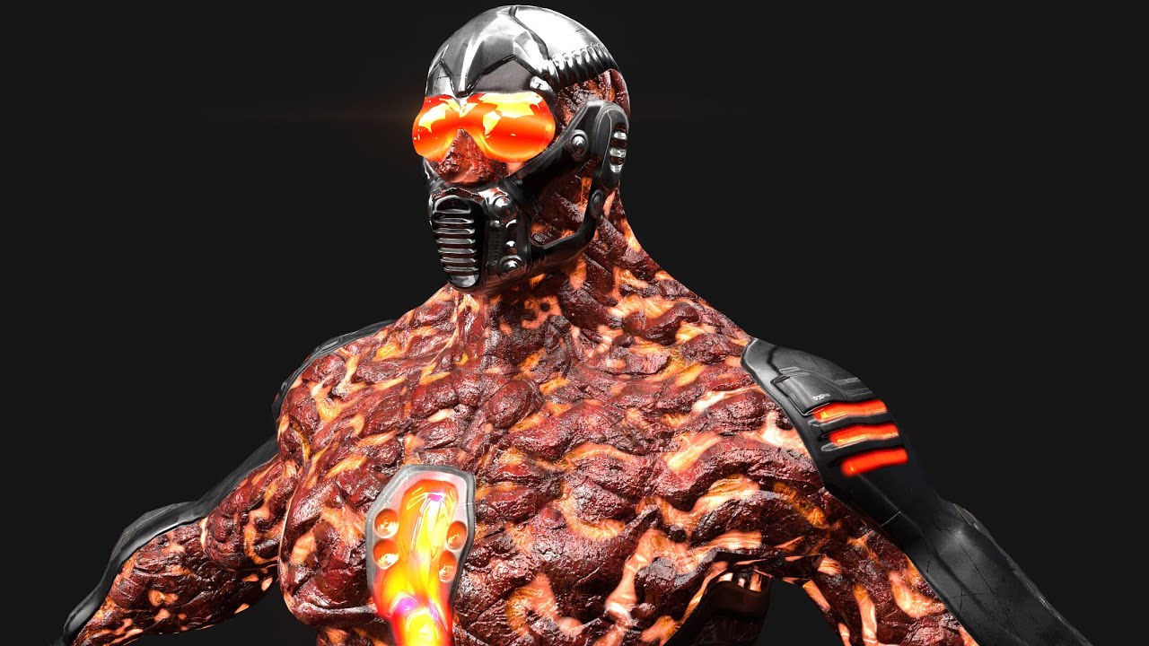 MechOrg Humanoid Cyborg Creature Rigged 3D Character 3D Model