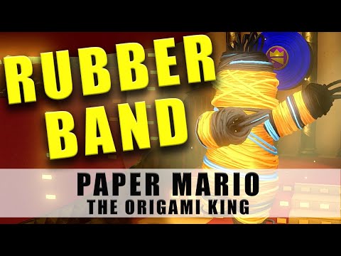 Paper Mario The Origami King Rubber Band boss fight tips How to beat the Shogun boss