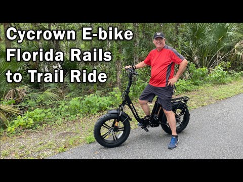 Cycrown E-bike on a Florida Rails to Trail Ride