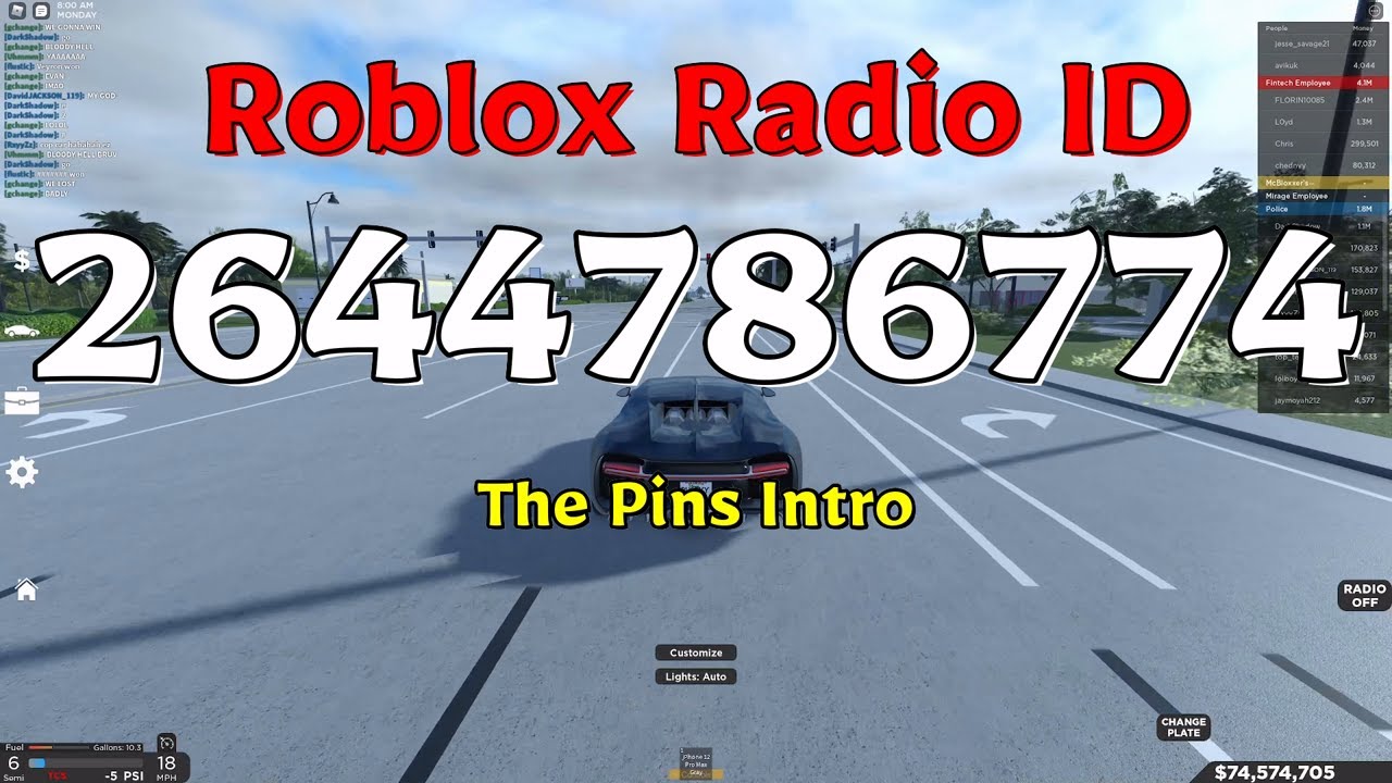 The Pins Intro Roblox Code