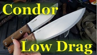 Condor Low Drag Knife - First Look and Comparison to Several Popular Knives.