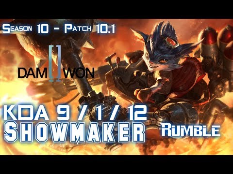 DWG Showmaker RUMBLE vs QIYANA Mid - Patch 10.1 KR Ranked