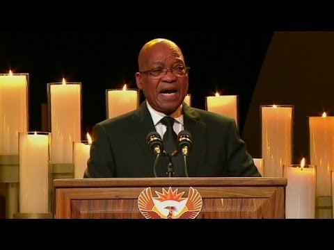 Zuma sings controversial song at Mandela funeral