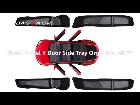 Model Y Front & Rear Door Storage Box TPE (pcs) Black
