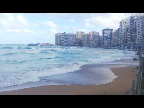 Sidi Bishr beach in winter. Alexandria Egypt   شواطيء سيدى بشر فى الشتاء . الاسكندنريه مصر