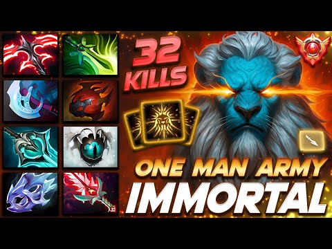 Phantom Lancer One Man Army 32 KILLS - Dota 2 Pro Gameplay [Watch & Learn]