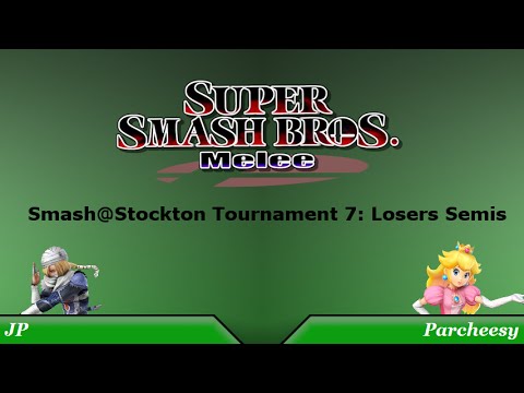 Smash@Stockton Melee Tournament 7 Losers Semis: JP (Sheik) Vs. Parcheesy (Peach)