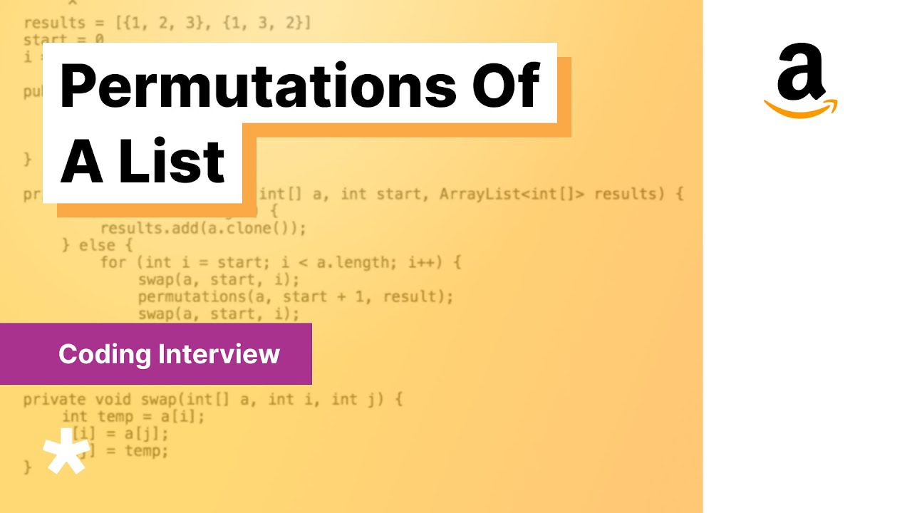 Return all permutations of a list | Java Coding Solution
