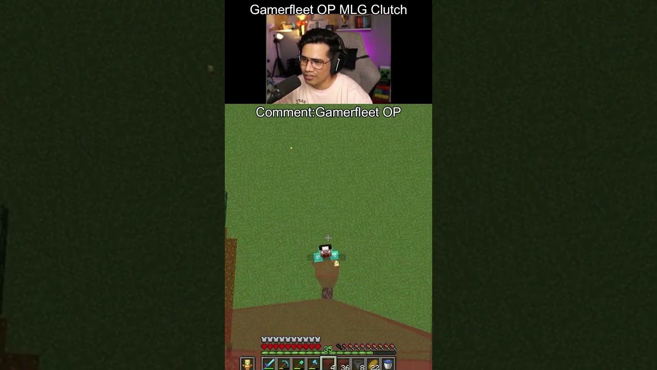 @AnshuBisht OP Water MLG Clutch Jack_Bhaiya #gamerfleet #minecraft #jackbhaiya #fleetsmp #anshubish