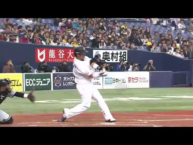 【5回裏】バファローズ・中島 フェンス直撃のタイムリー2ベースヒット!! 2015/3/20 Bs-T
