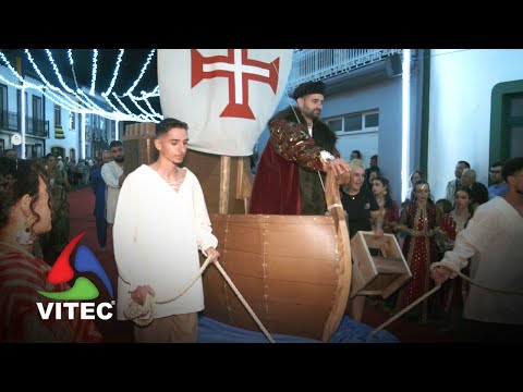 Vasco da Gama no cortejo de abertura da festa de Santo António, na freguesia de Santa Bárbara