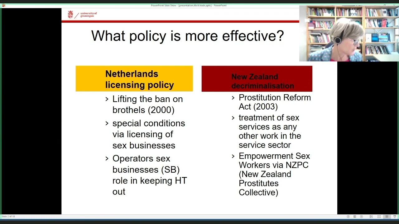 Dr. Nicolle Zeegers: The effectiveness of prostitution policy in preventing Human Trafficking