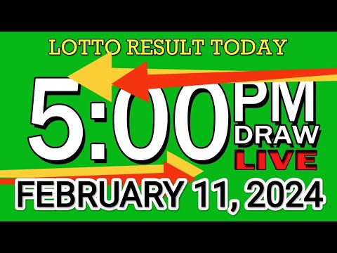 LIVE 5PM LOTTO RESULT TODAY FEB 11, 2024 #2D3DLotto #5pmlottoresultfe 09,2024 #swer3result #5pmdraw