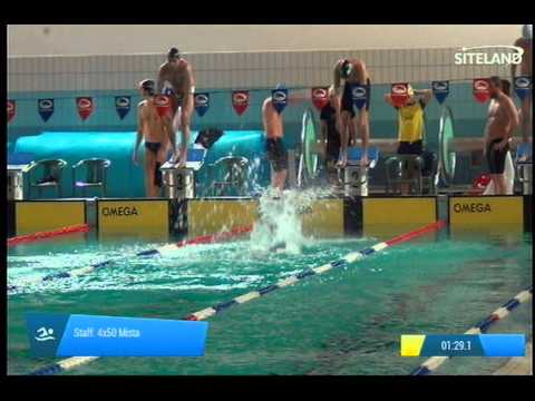 Serie 4 dei Staff. 4x50 Mista  Assoluti Maschi Master - Campionati Regionali Masters 2014 di Veneto