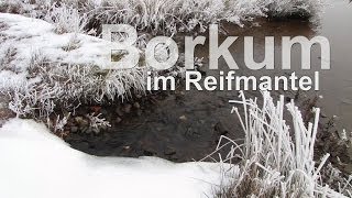 preview picture of video 'Ein Reifmantel über Borkum, A frost coat over Borkum,'