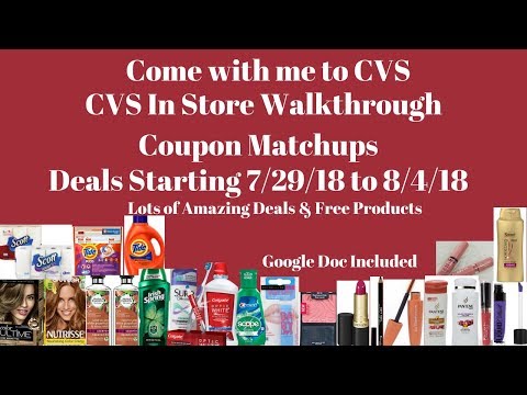Come with me to CVS.CVS Store Walk through Coupon Matchups Deals 7/29-08/04/18 Lots of Deals & Free!