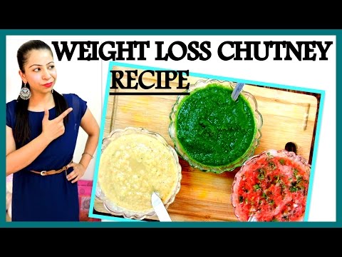 3 Chutney Recipes For Weight Loss Fast in Hindi | How to Make Green Chutney  | Fat to Fab