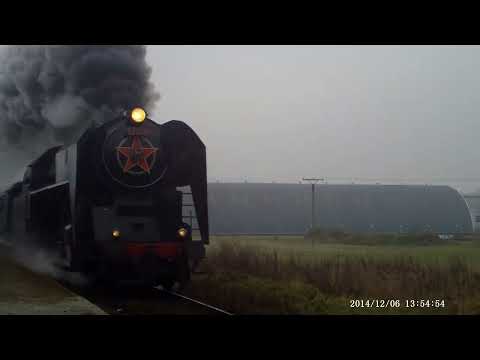 Parný rušeň 475.196 na trati Čadca-Makov, 6.12.2014