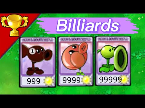 PVZ1 discover: Billiards-Mini game ❗❗❗ - HARD MODE MOD PvZ Plus pvz Mini game funny moments