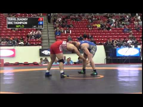 125 kg QF - Tervel Dlagnev (Sunkist Kids) vs Eric Thompson (NLWC)