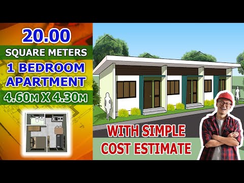 20.00 Sqm. Beautiful Small & Simple Dream House Apartment Design for Pinoy/OFW with Cost Estimate