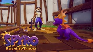 Spyro Reignited Trilogy | Sunny Villa & Stone Hill Playthrough, Skateboarding & Hunter