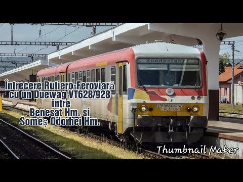Întrecere Rutiero-Feroviară cu un Duewag VT628/928 DMU RO-IRC între Benesat Hm. si Someș Odorhei Hm.