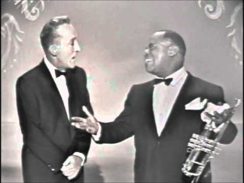 Bing Crosby & Louis Armstrong - "Basin Street Blues" & "Lazy Bones"