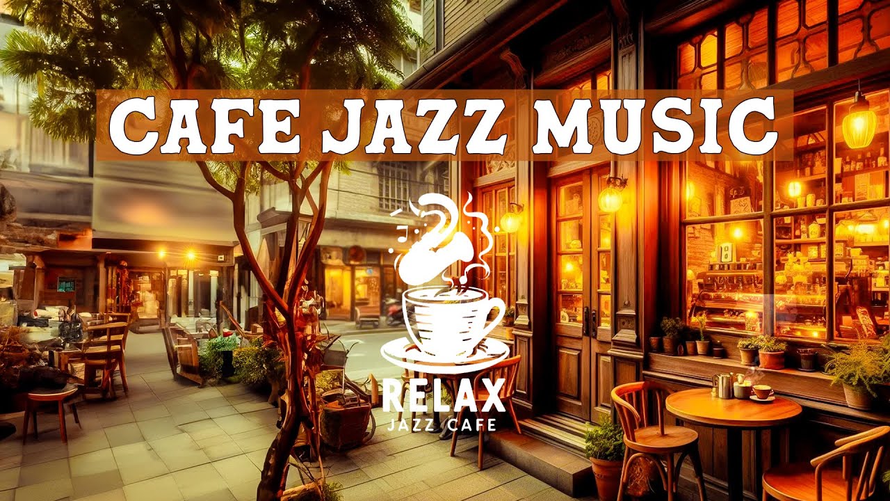 Enjoy Jazz music ☕Delicious cup of coffee on a quiet street corner