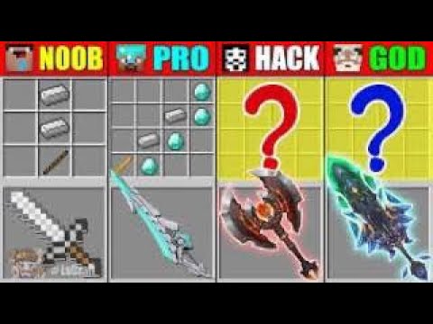 Minecraft NOOB vs PRO vs HACKER vs GOD Ability Sword CRAFTING CHALLENGE in Minecraft Animation