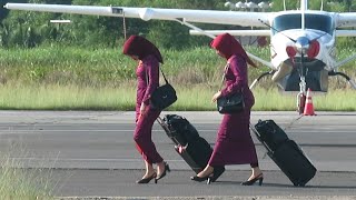 Download lagu Pramugari Cantik Berhijab Sriwijaya Air selesai jam terbang mp3