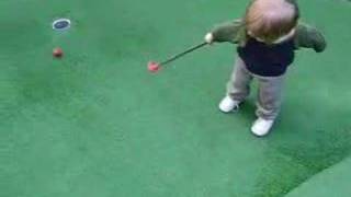 Mini golf 2 year old