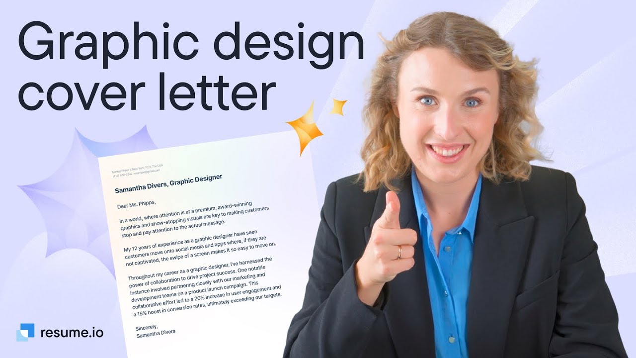 Graphic design cover letter tips and example (free template!)